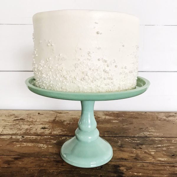 Triple Layer White Sparkle Cake
